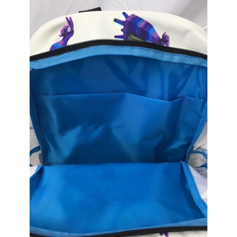 New Fortnite Backpack Cream Purple Llama Loot‎ Pinata Pockets 17” School